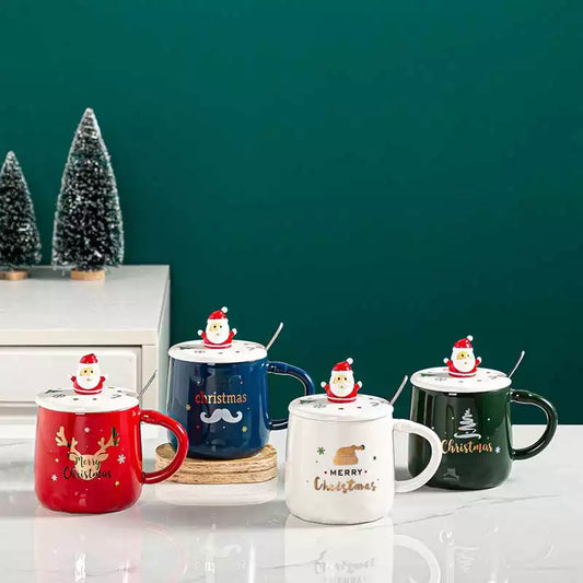 Christmas mug with santa lid