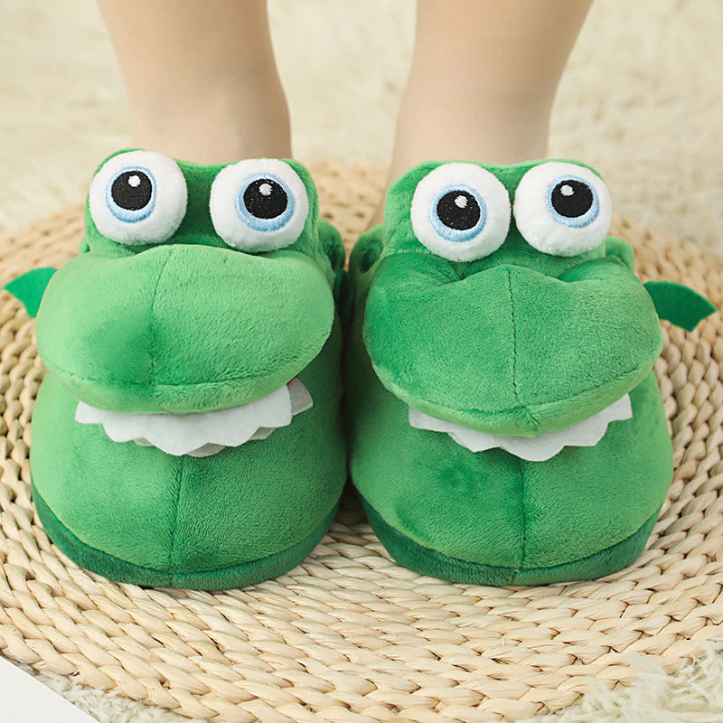 Crocodile fluffy slippers