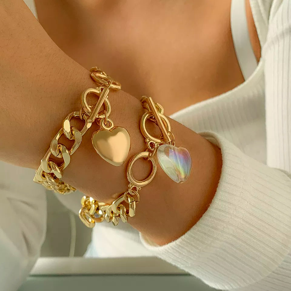 French style heart bracelet