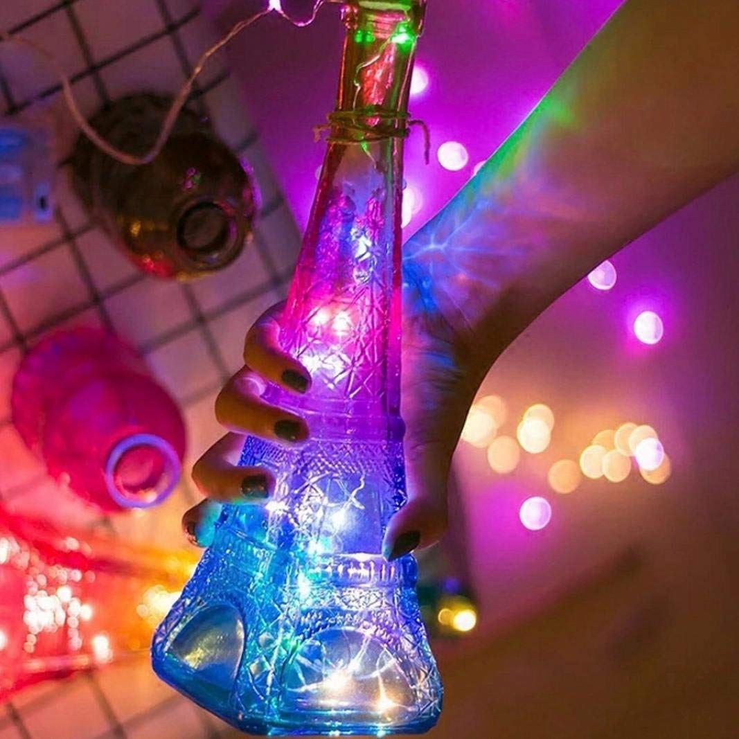 Rainbow Eiffel tower bottle with lights