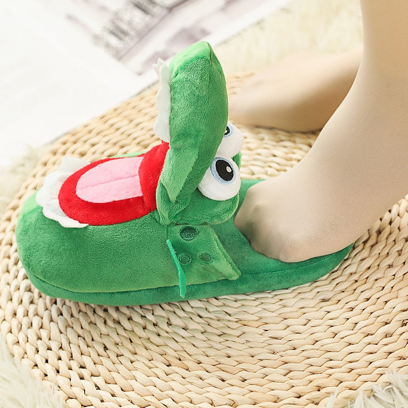 Crocodile fluffy slippers