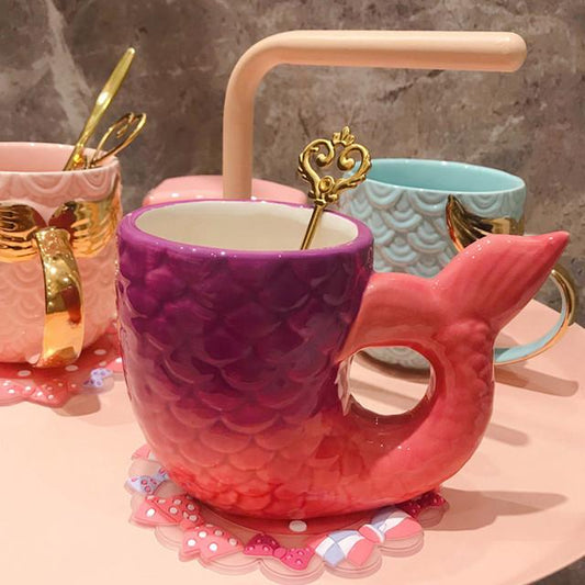 Mermaid ceramic mug