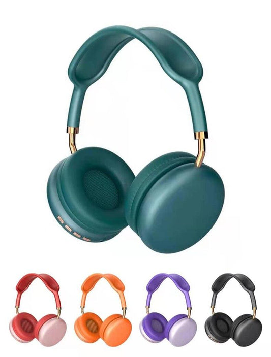 Metallic wireless Bluetooth headphones