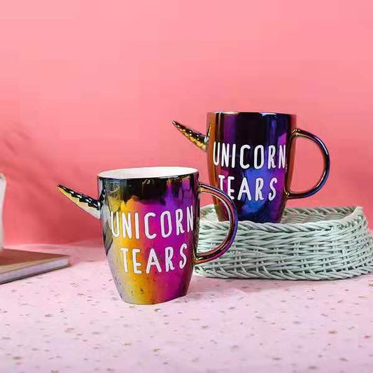 Holographic unicorn tears mug